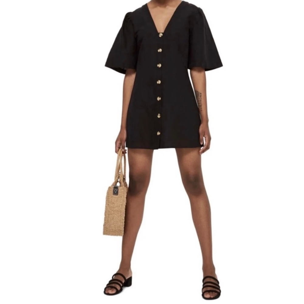 Linen NWT shift dress by Topshop, size S